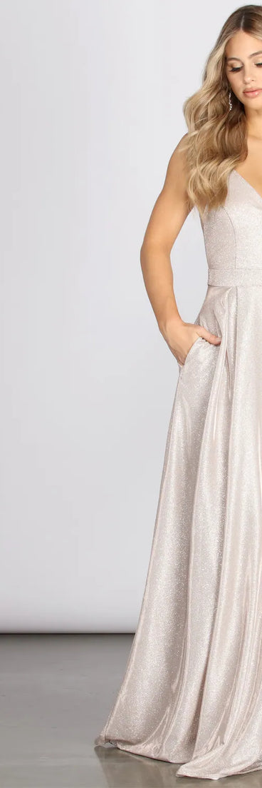 Jasmine Formal Glitter A-Line Dress