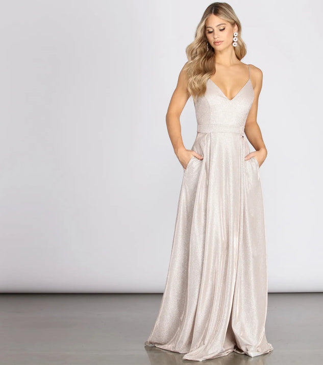 Jasmine Formal Glitter A-Line Dress
