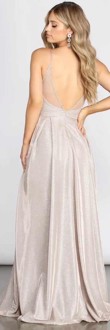 Jasmine Formal Glitter A-Line Dress