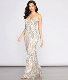 Clara Sequin Off Shoulder Dress