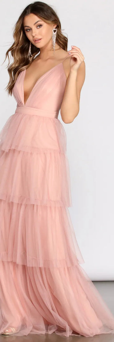 Perrie Formal Layered Tulle Dress