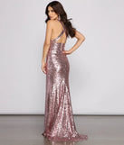Bella High Slit Sequin Dress