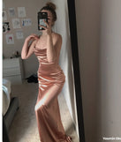 Own every entrance in the Lola High Slit Satin Dress, a rose party dress perfect for milestone birthdays and grad parties, or dancing through summer nights and unforgettable bachelorette celebrations.