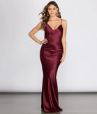 Chantel Cowl Back Satin Dress