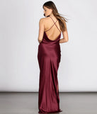 Chantel Cowl Back Satin Dress