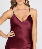 Chantel Cowl Back Satin Dress