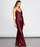 Chantel Cowl Back Satin Dress