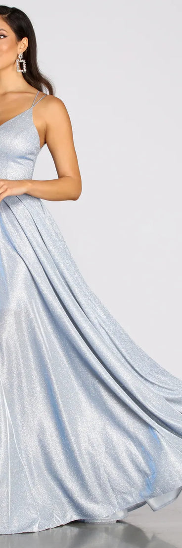 Elana Glitter A-Line Dress