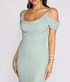 Zoey Formal Glitter Cowl Dress
