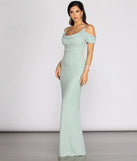Zoey Formal Glitter Cowl Dress