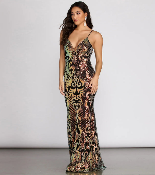 Joy Iridescent Sequin Mermaid Dress