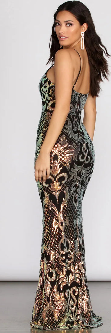 Joy Iridescent Sequin Mermaid Dress