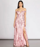 Camilla Sequin Off Shoulder A-Line Dress