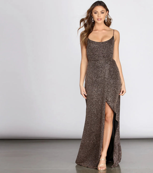 Isla Formal Glitter A-Line Dress