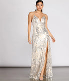 Carrie Scroll Sequin A-Line Dress