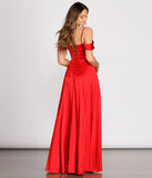 Franchesca Off Shoulder Satin A-Line Dress