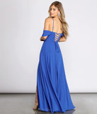 Asha Lace Up Back A Line Dress