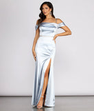 Josie High Slit Satin Dress