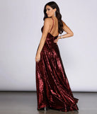Elaina Overlap Sequin A-Line Dress