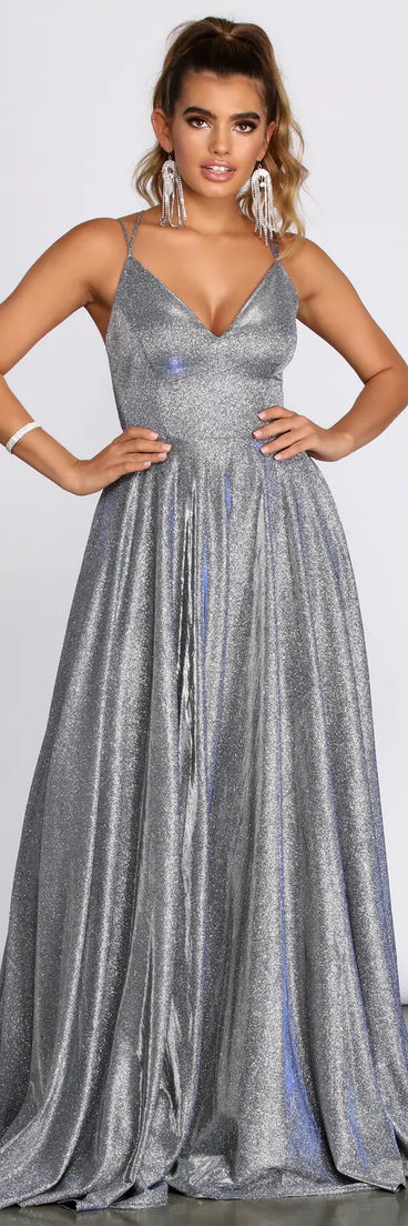 Olympia Glitter Full A-Line Dress