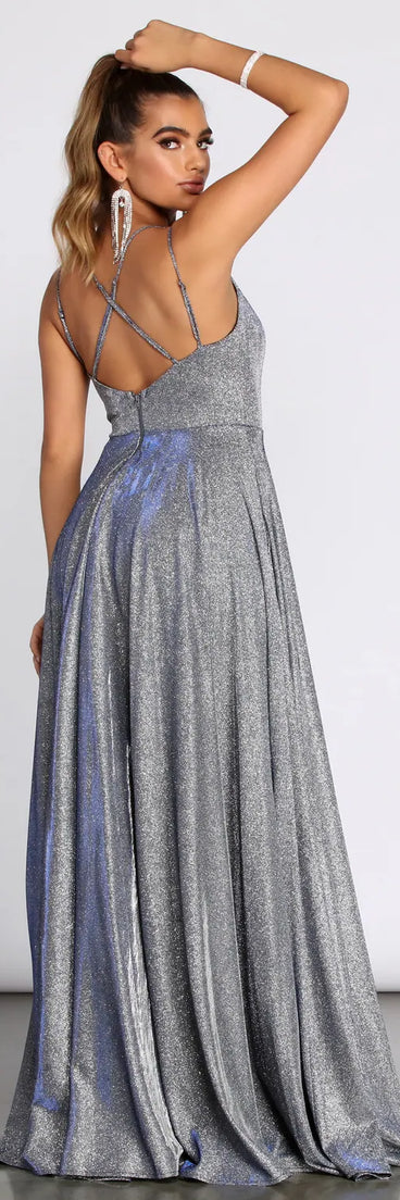 Olympia Glitter Full A-Line Dress