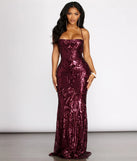 Taralynn Sequin Lace Up Evening Gown