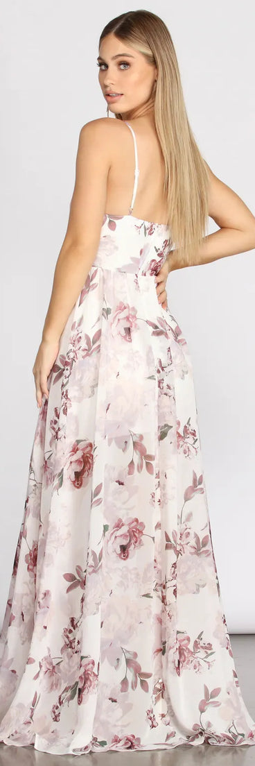 Julian Floral Chiffon A-Line Dress