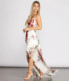 Claire Floral Chiffon Wrap Dress
