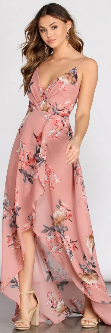Destiny Floral High Low Dress