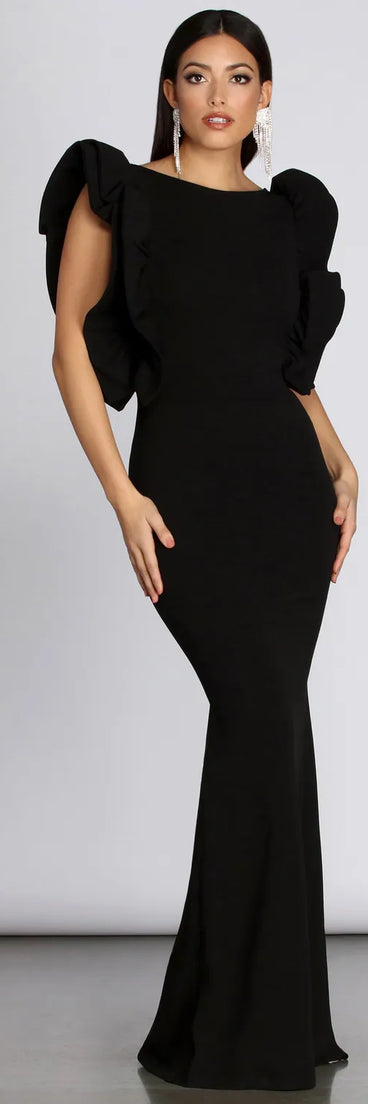 Amelida Long Slim Evening Gown