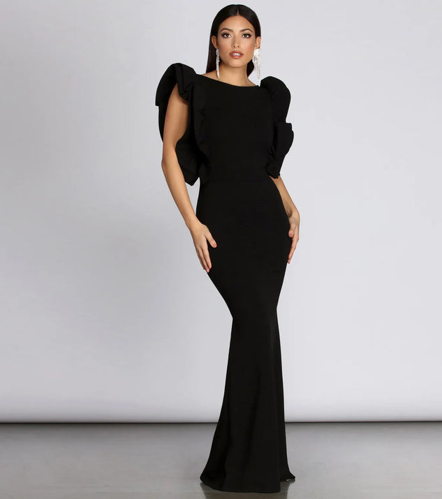Amelida Long Slim Evening Gown