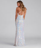 Deonne Iridescent Sequin Cross Back Dress