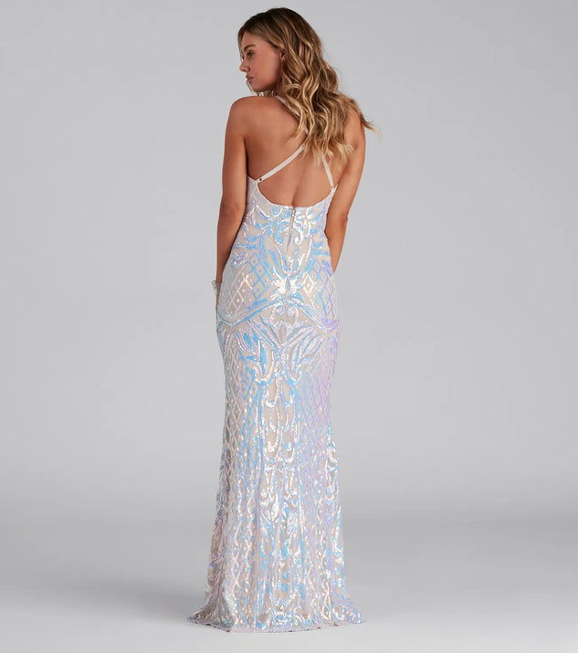 Deonne Iridescent Sequin Cross Back Dress | Windsor