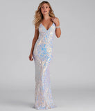 Deonne Iridescent Sequin Cross Back Dress