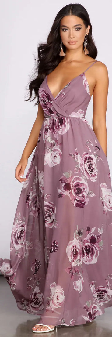 Hila Floral Chiffon A-Line Dress