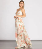 Tori Floral Chiffon A-Line Dress