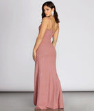 Stacia Glitter Crepe Formal Dress