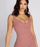 Stacia Glitter Crepe Formal Dress