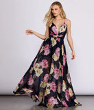 Malie Formal Floral Chiffon Dress