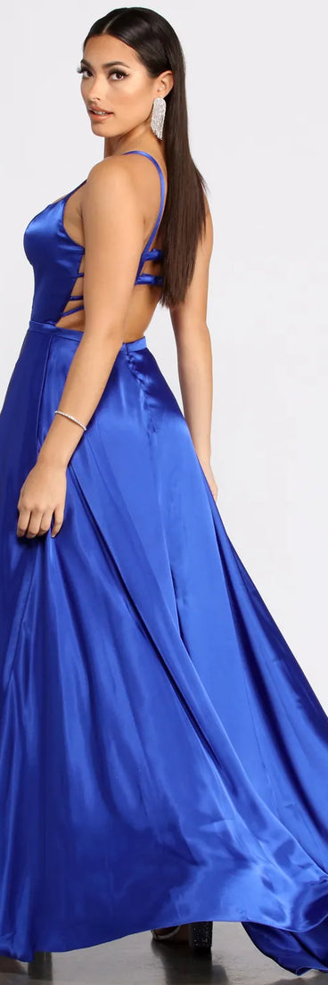Haisley Formal Satin A-Line Dress