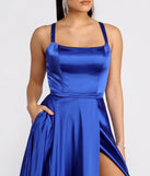 Haisley Formal Satin A-Line Dress