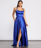 Haisley Formal Satin A-Line Dress