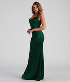 Nala Cowl Neck Satin Dress