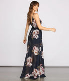 Breanne Printed Floral Chiffon A-Line Dress
