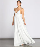Asta Glitter Lace Up Back A-Line Dress