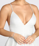 Asta Glitter Lace Up Back A-Line Dress