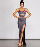 Marisol Shining High Slit Dress