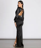 Sophia Puff Sleeve Satin Dress