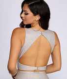 Marie-Anne Glitter High Slit Dress