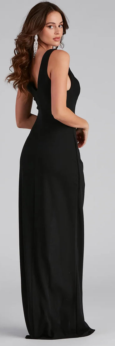 Viv Formal Crepe Wrap Dress